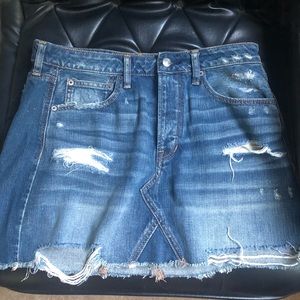 Jean mini skirt